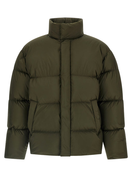 Bicolor Polyester Full-Length Jacket