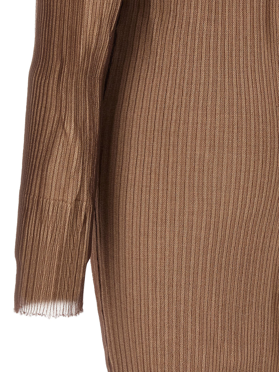 Beige Polyamide Midi Dress