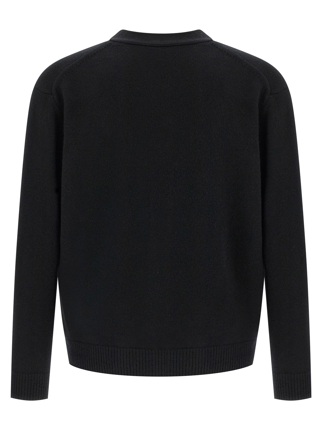 Black Merino Wool Cardigan