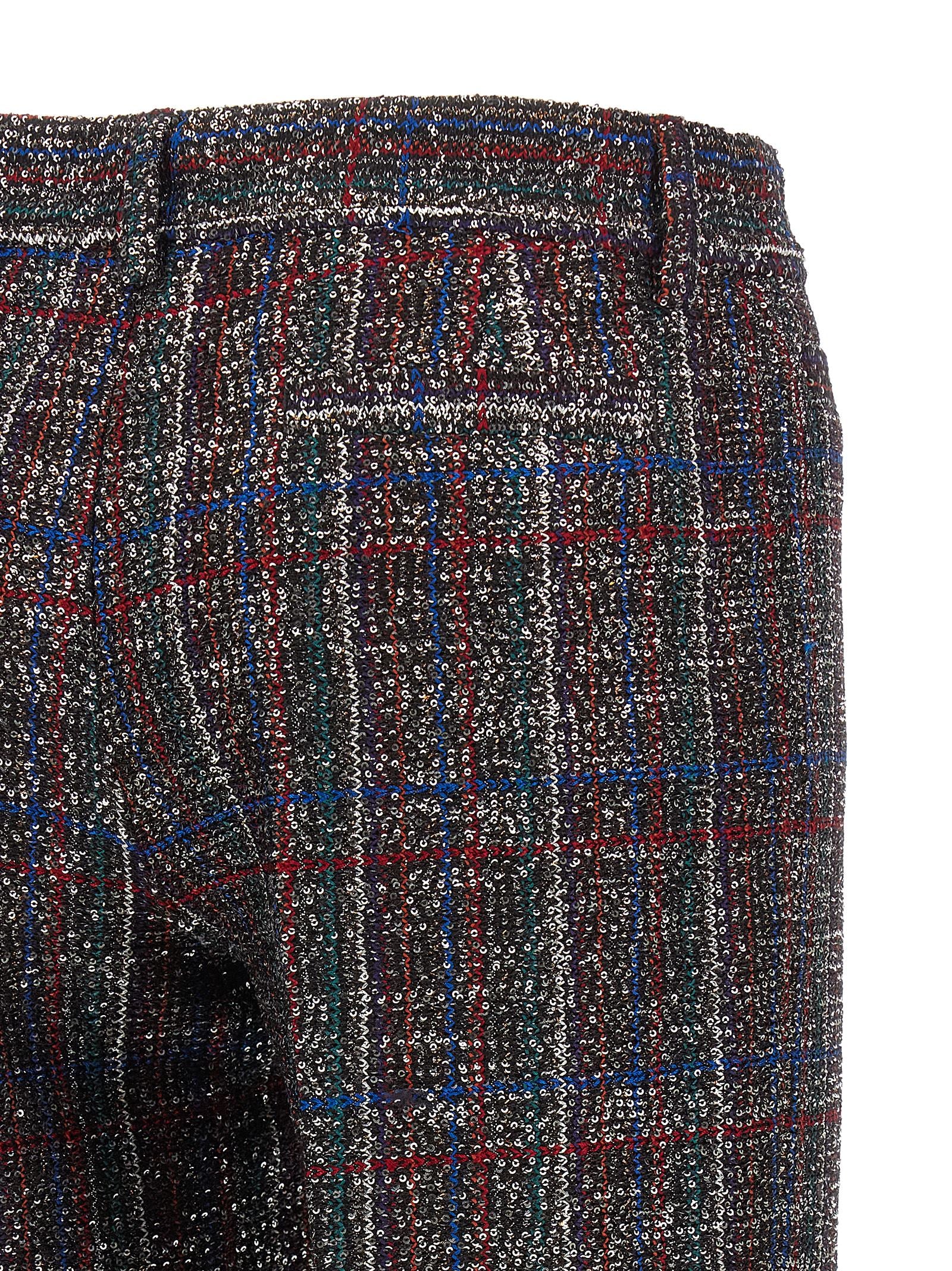 Multicolor Viscose Flared Pants