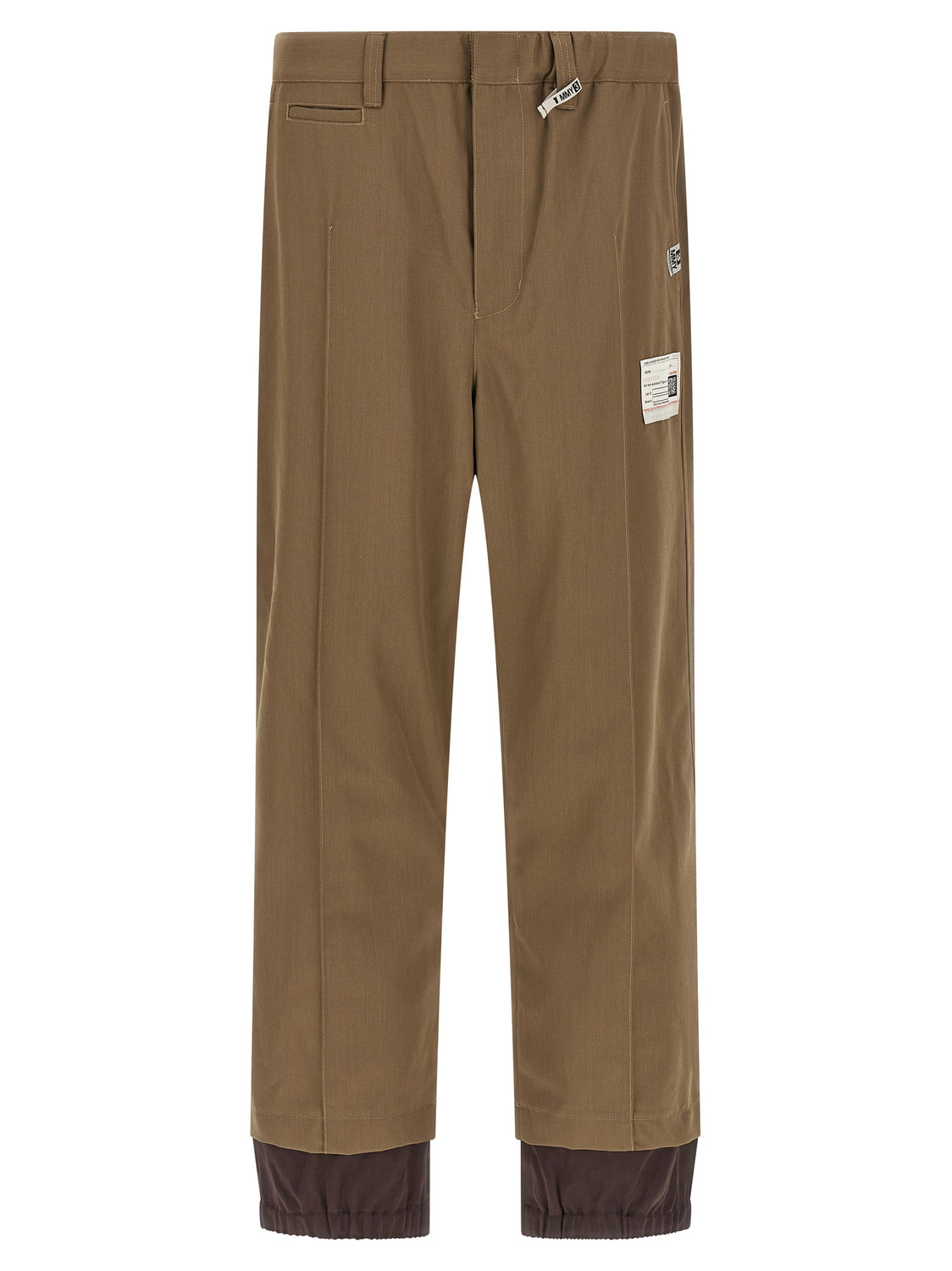 Bicolor Polyester Casual Pants