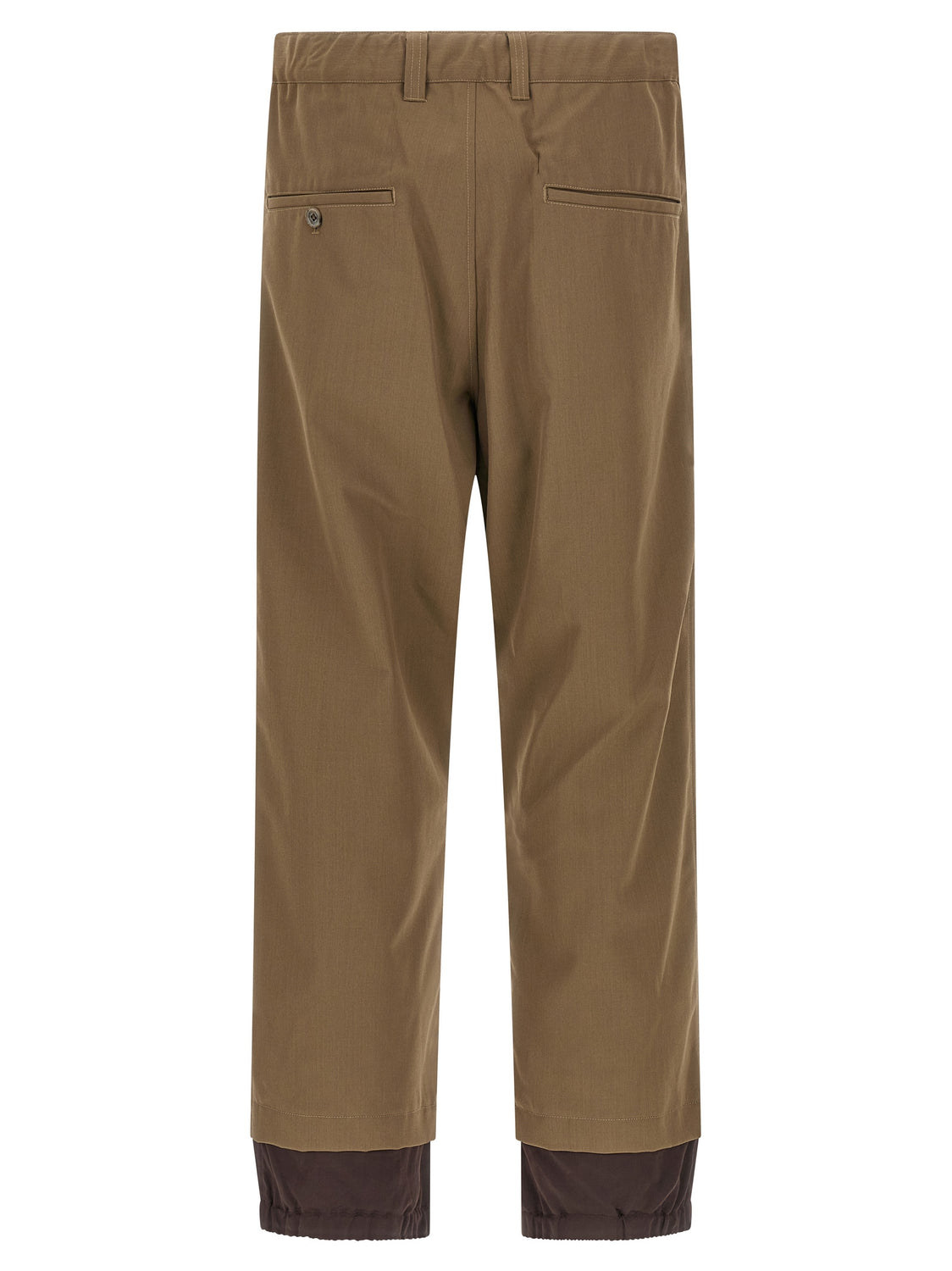 Bicolor Polyester Casual Pants