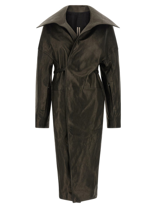 Black Lamb Leather Coat