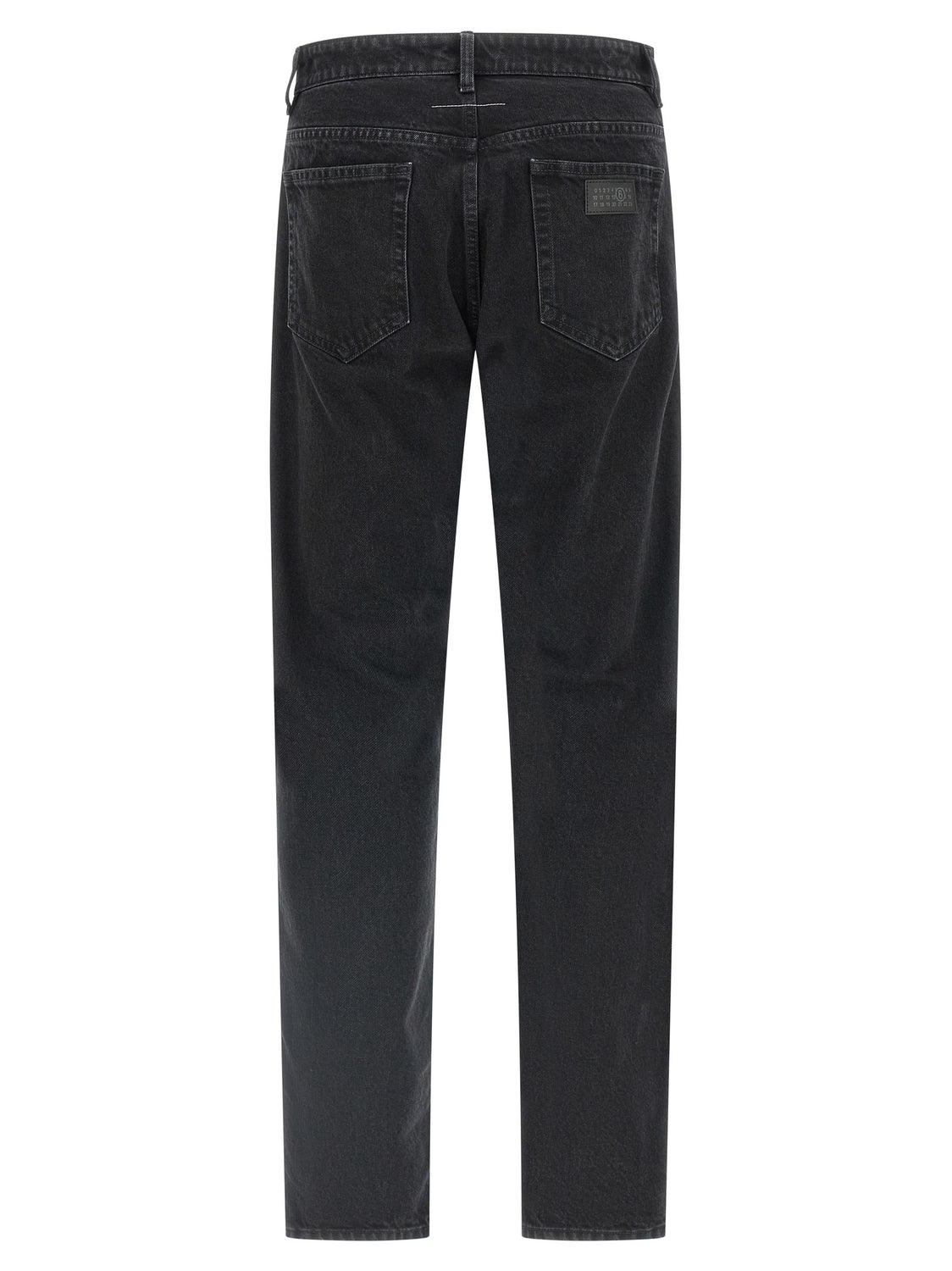 Black Cotton Tapered Jeans