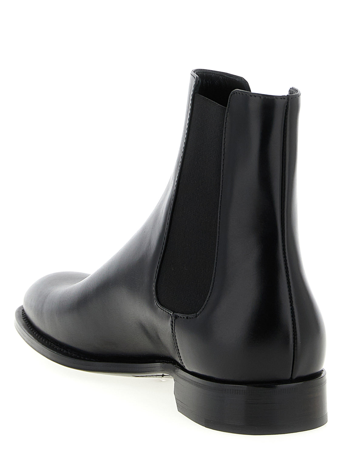 Black Calfskin Chelsea Boots