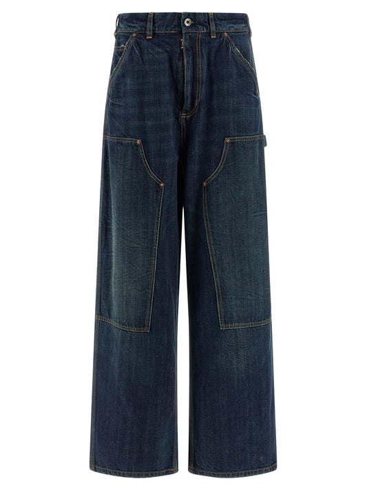 Blue Cotton Relaxed Fit Jeans