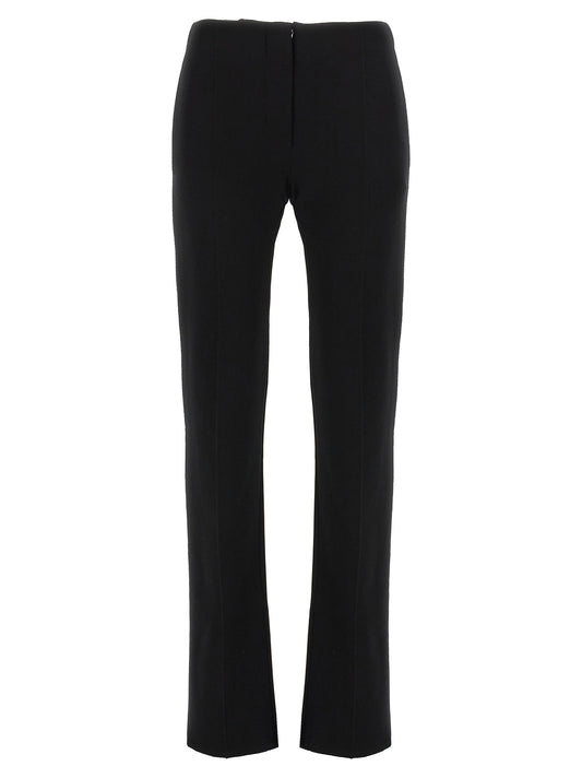 Black Viscose Casual Pants