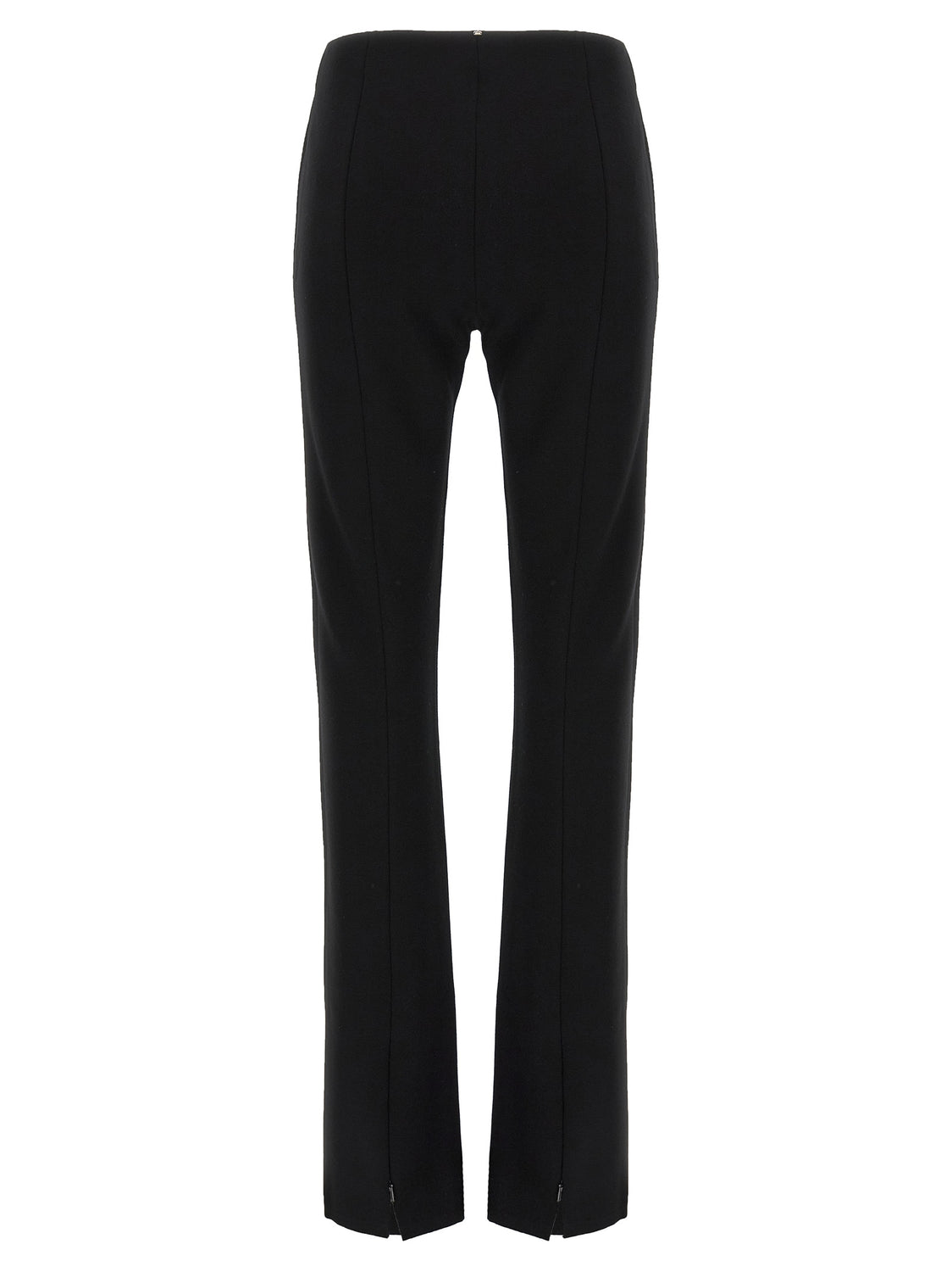 Black Viscose Casual Pants