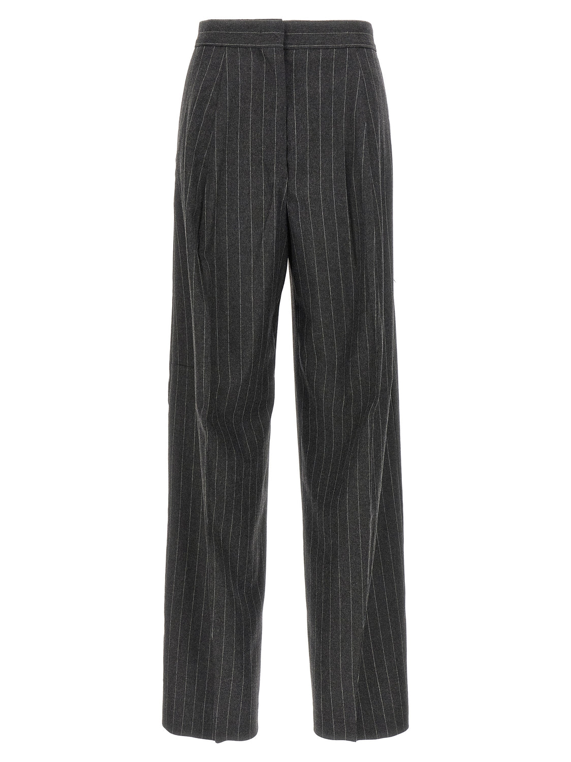Gray Virgin Wool Dress Pants