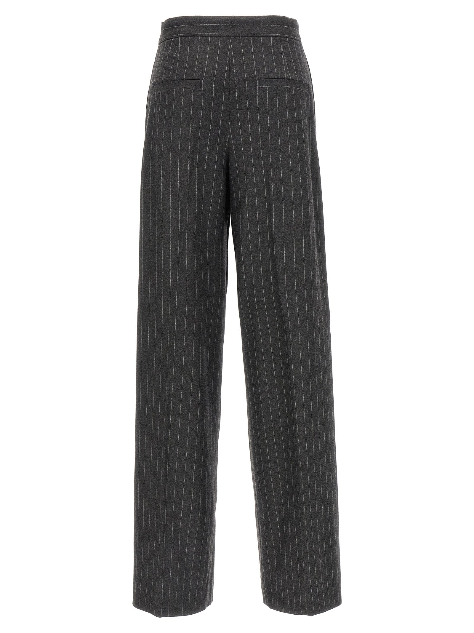 Gray Virgin Wool Dress Pants