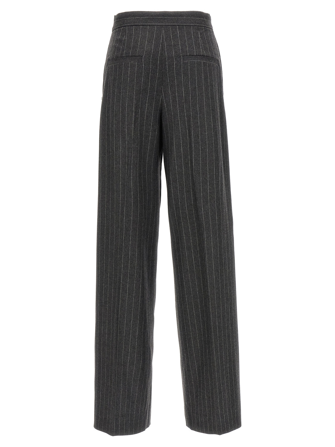Gray Virgin Wool Dress Pants