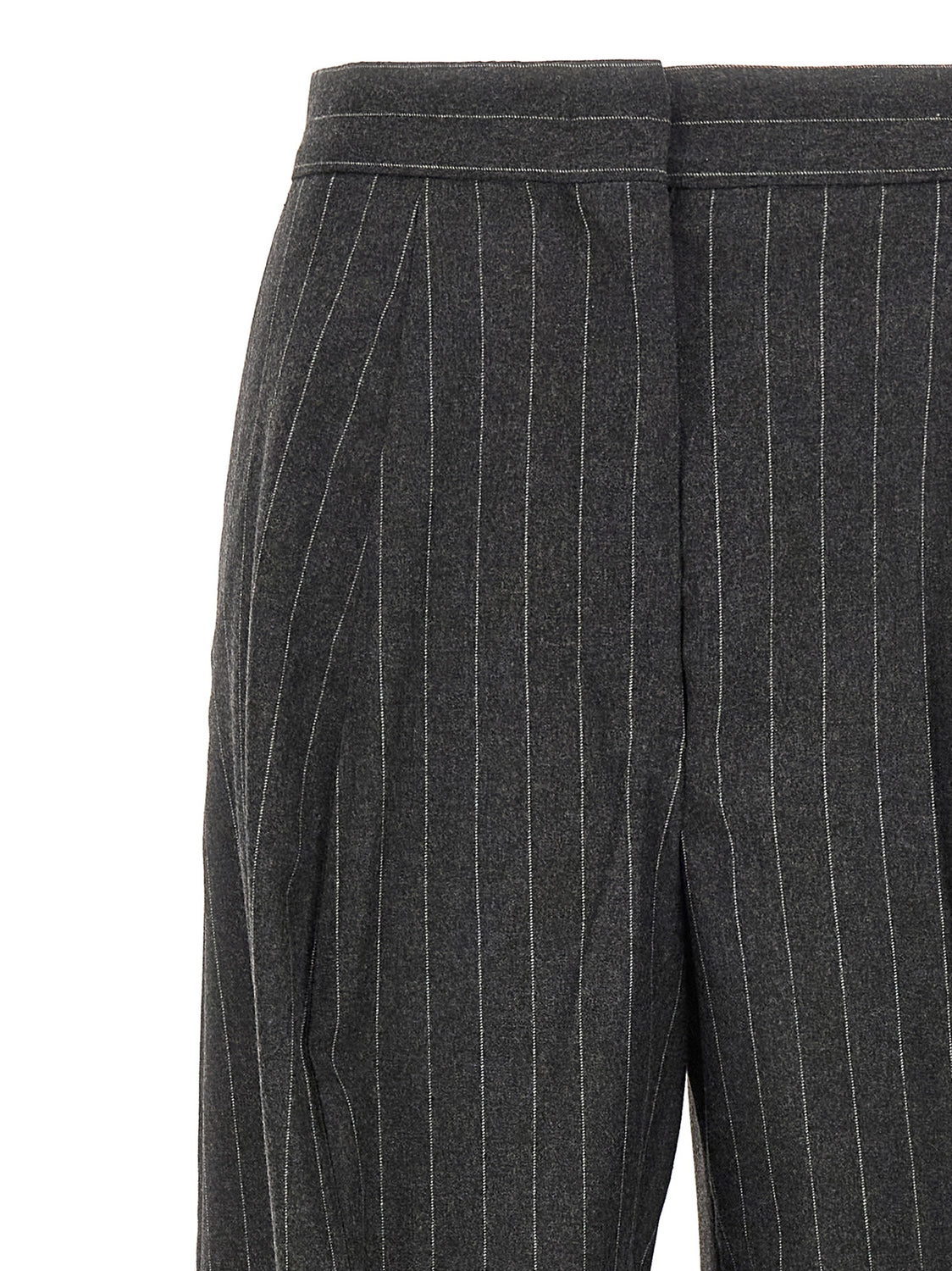 Gray Virgin Wool Dress Pants