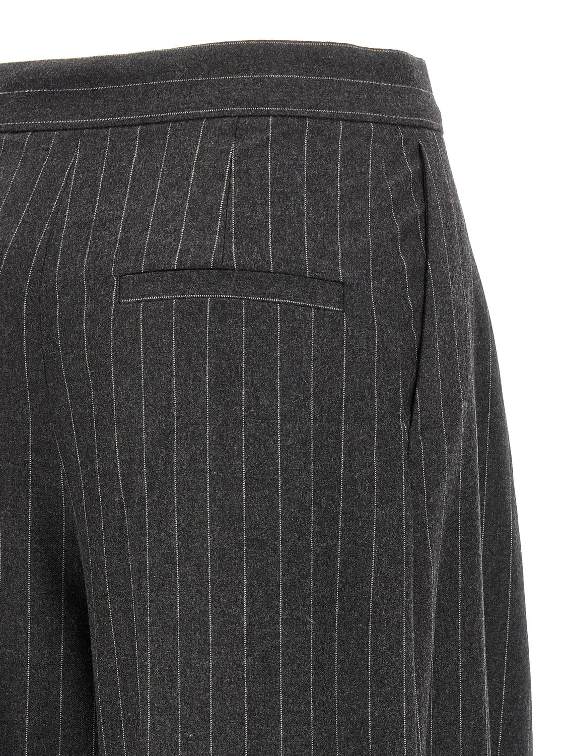 Gray Virgin Wool Dress Pants
