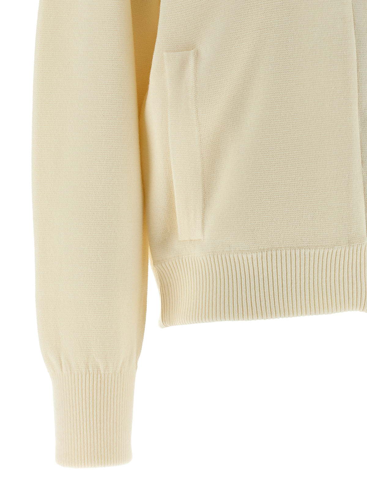 White Virgin Wool Cardigan