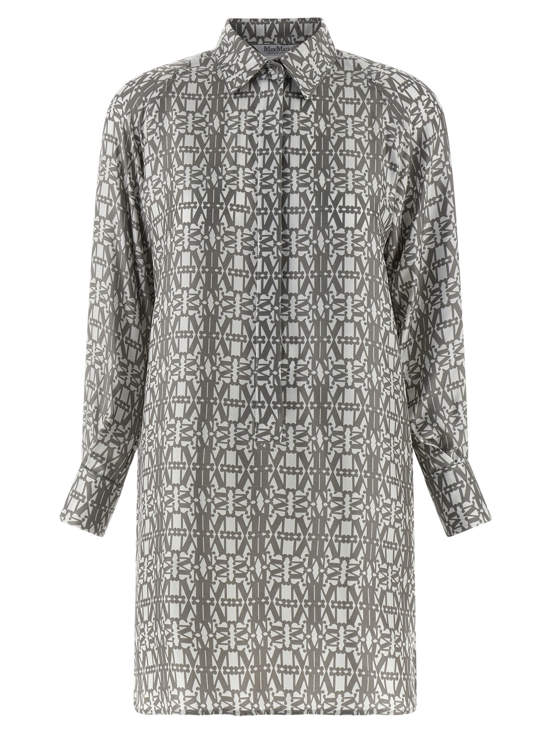 Gray Silk Short Dress