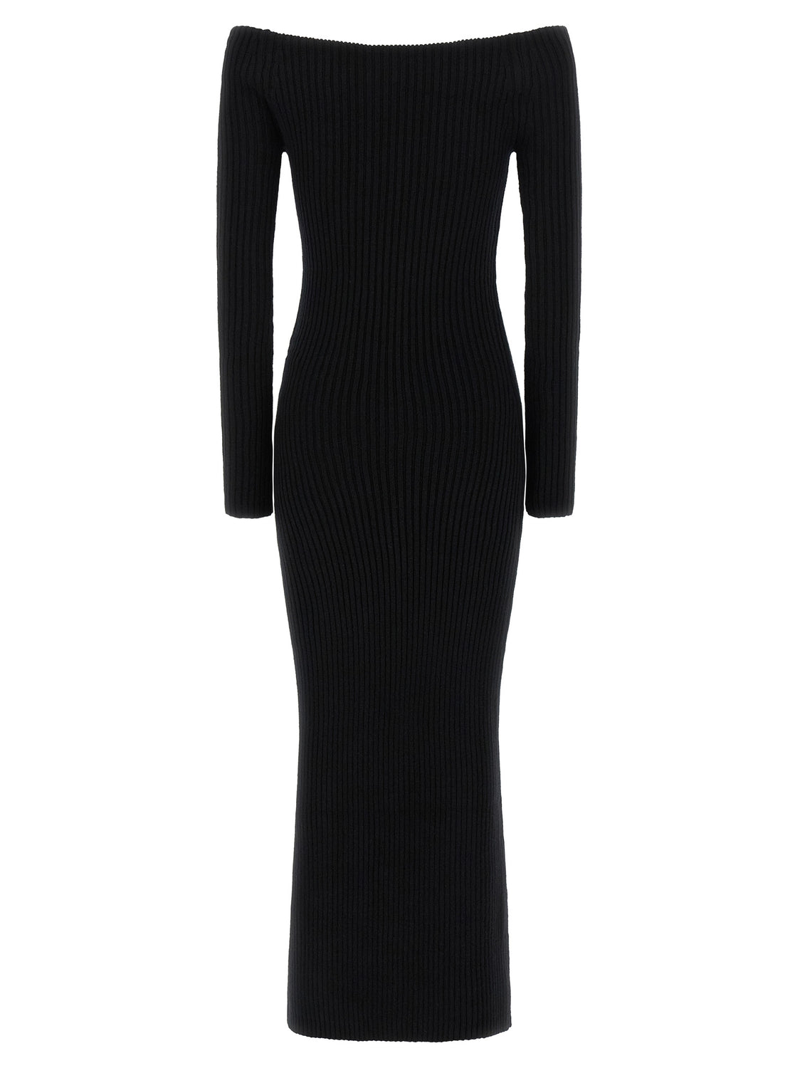Black Wool Long Dress