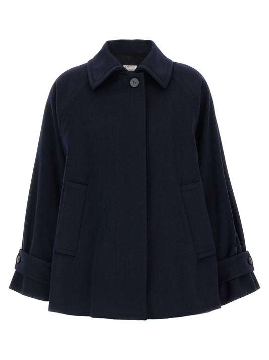 Blue Virgin Wool Coat