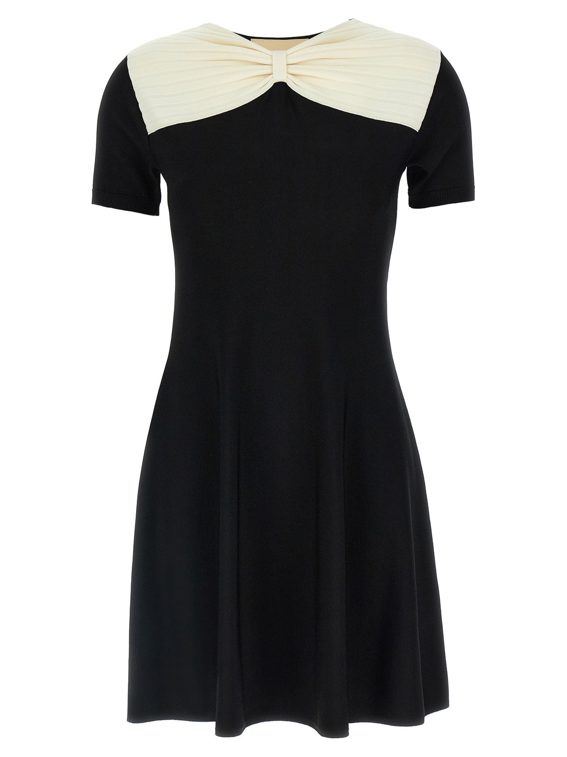 Black Viscose Short Dress