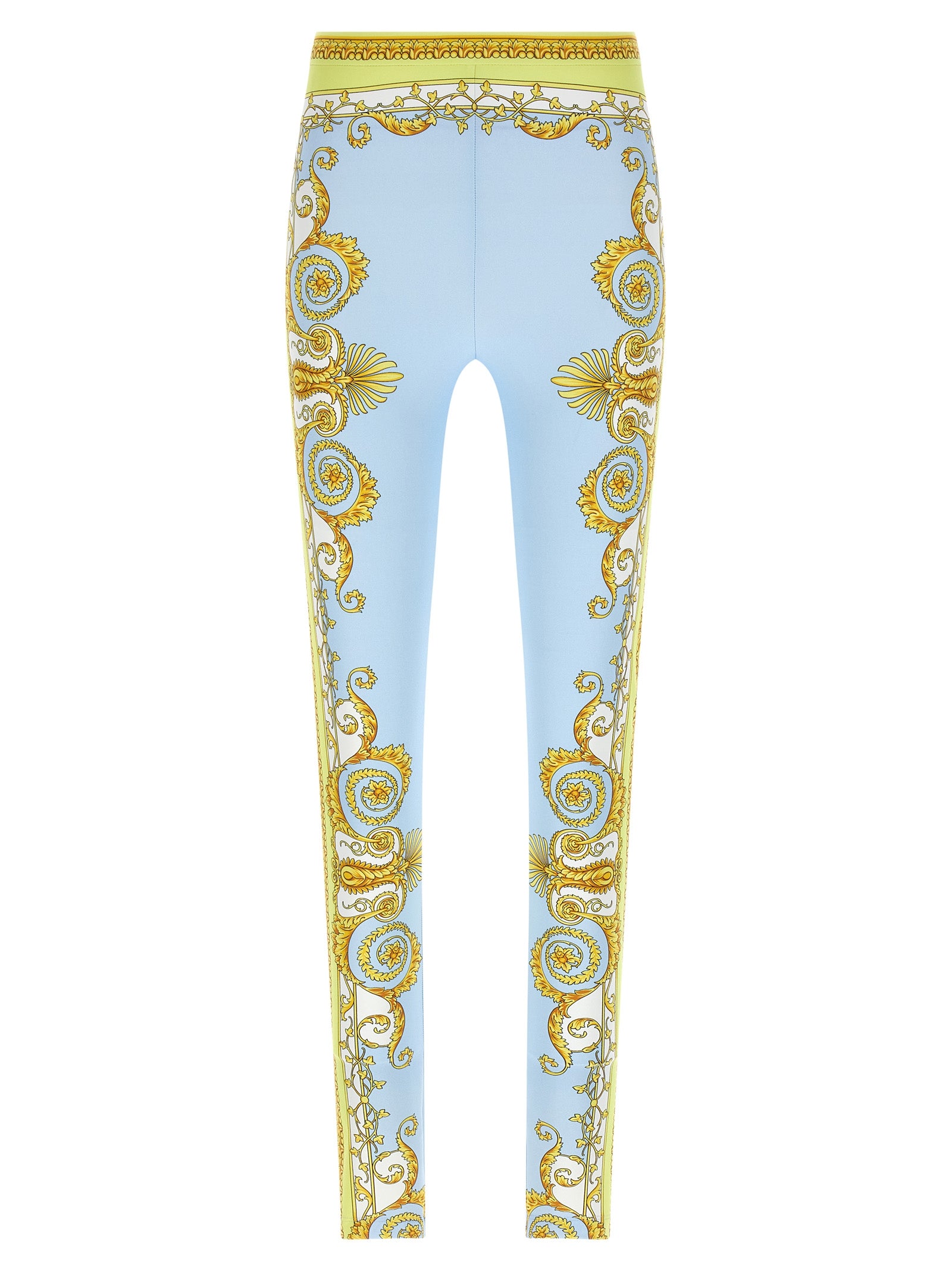 Blue Nylon Leggings