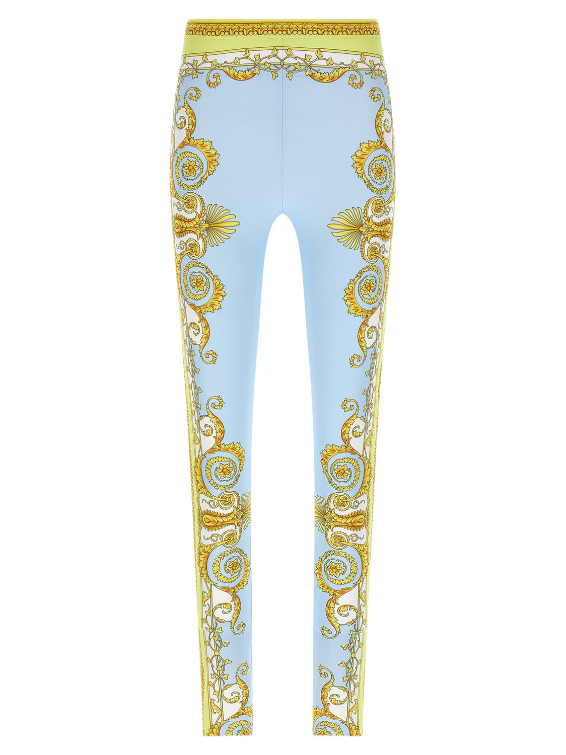 Blue Nylon Leggings