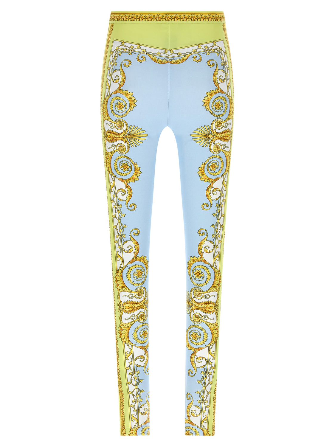 Blue Nylon Leggings