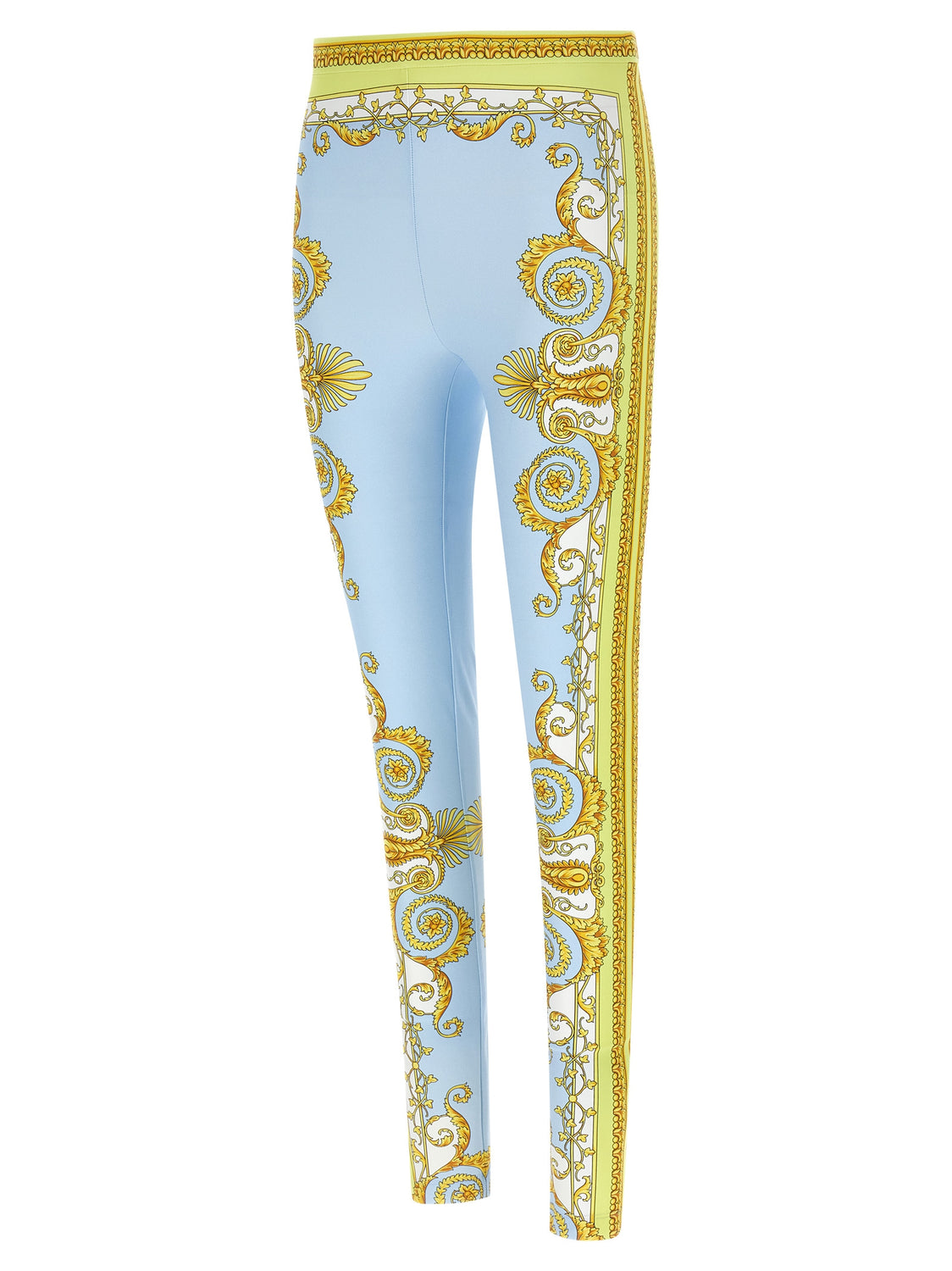 Blue Nylon Leggings