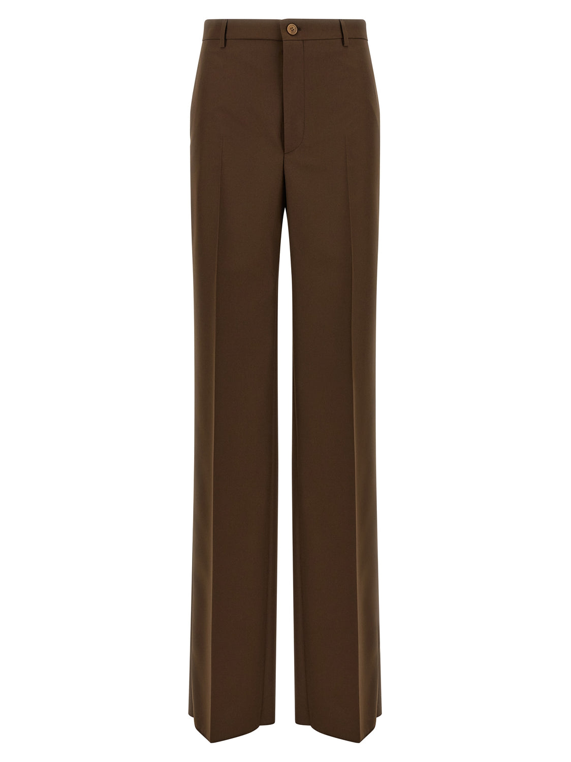 Brown Polyester Dress Pants