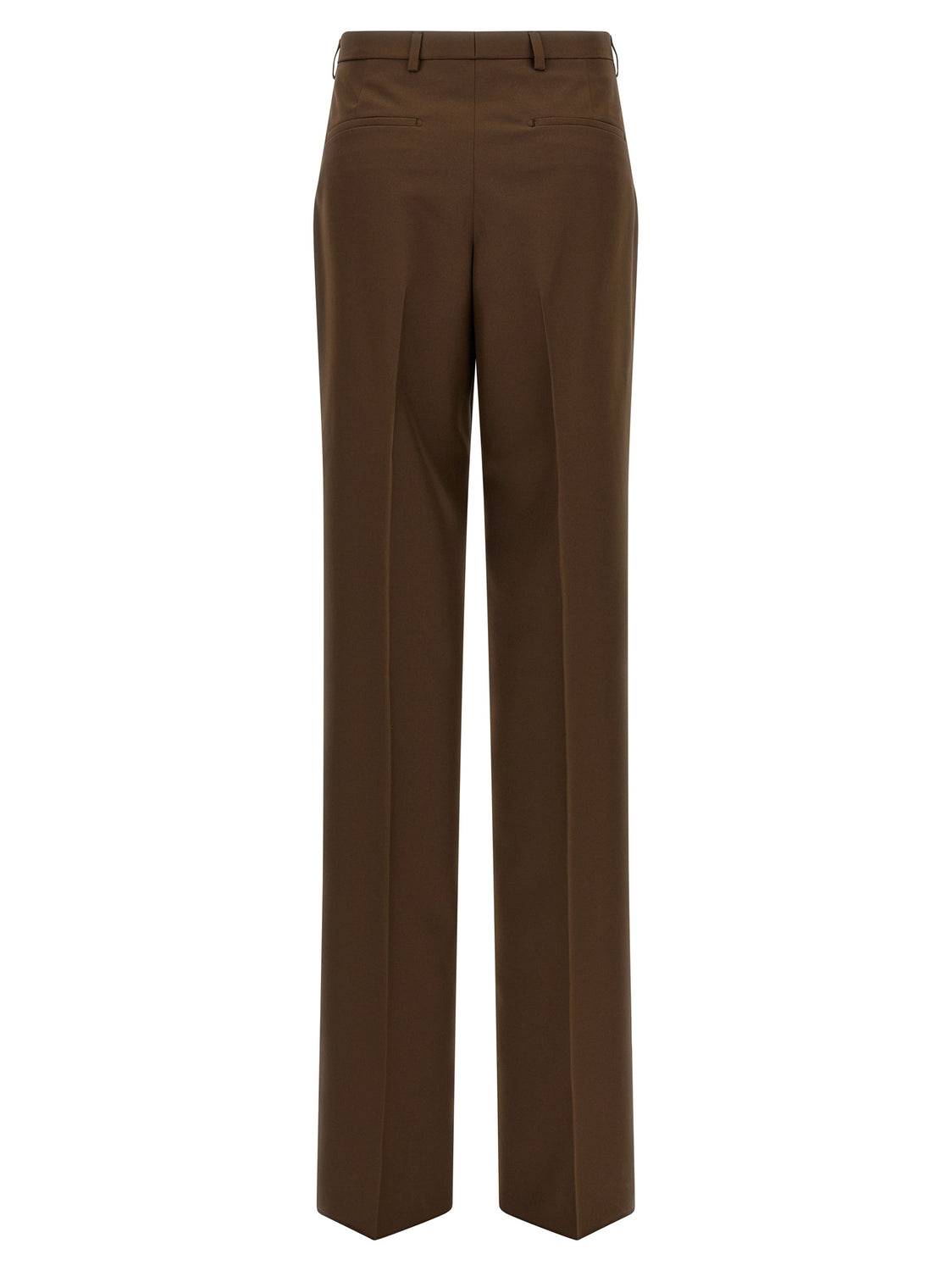 Brown Polyester Dress Pants