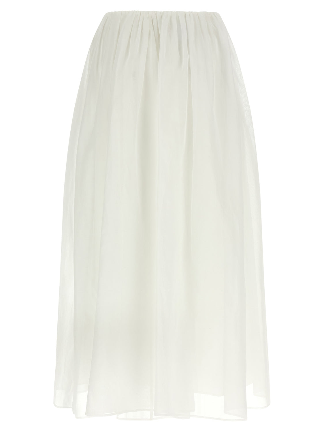 White Cotton Mini Skirt