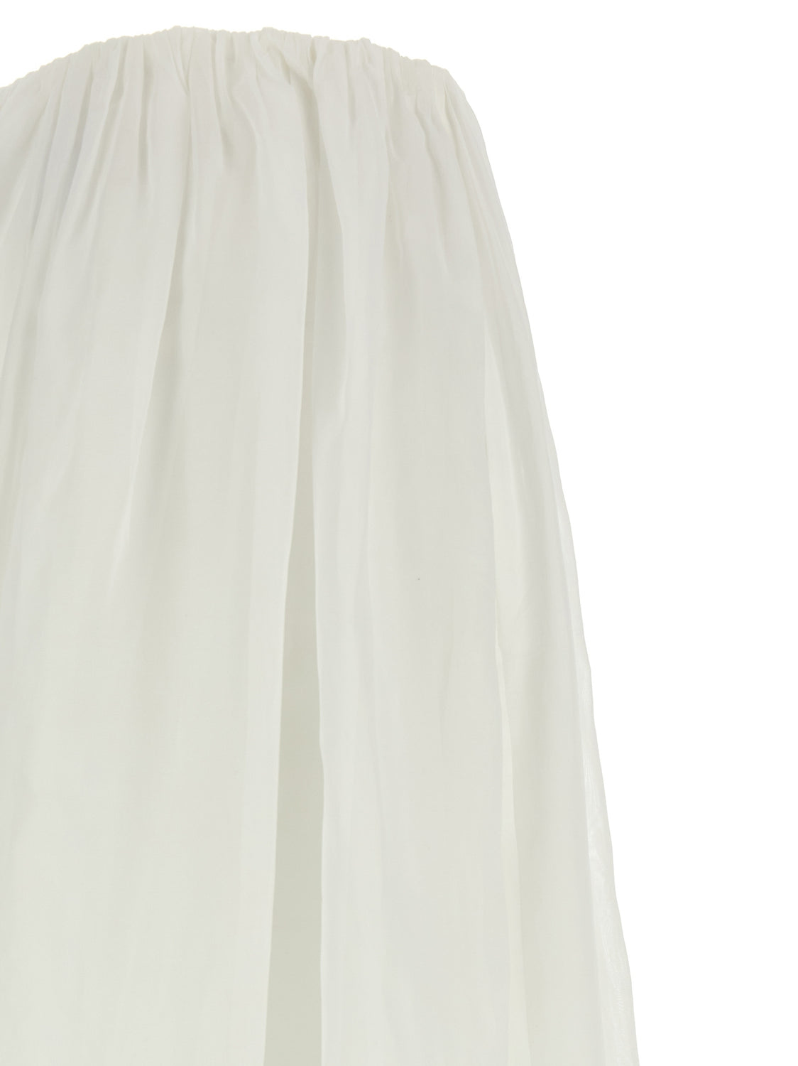 White Cotton Mini Skirt