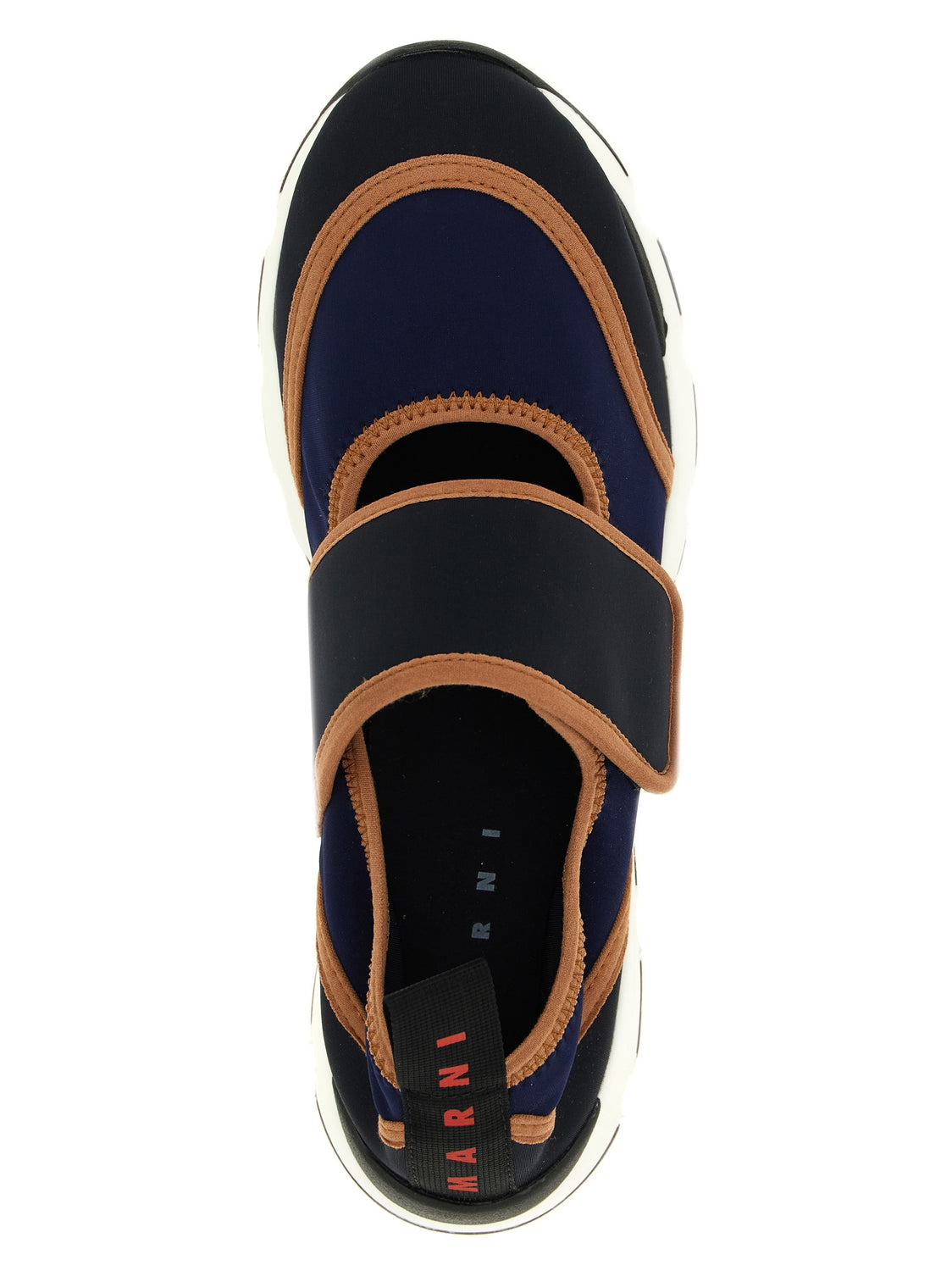 Blue Polyamide Low Top Sneakers