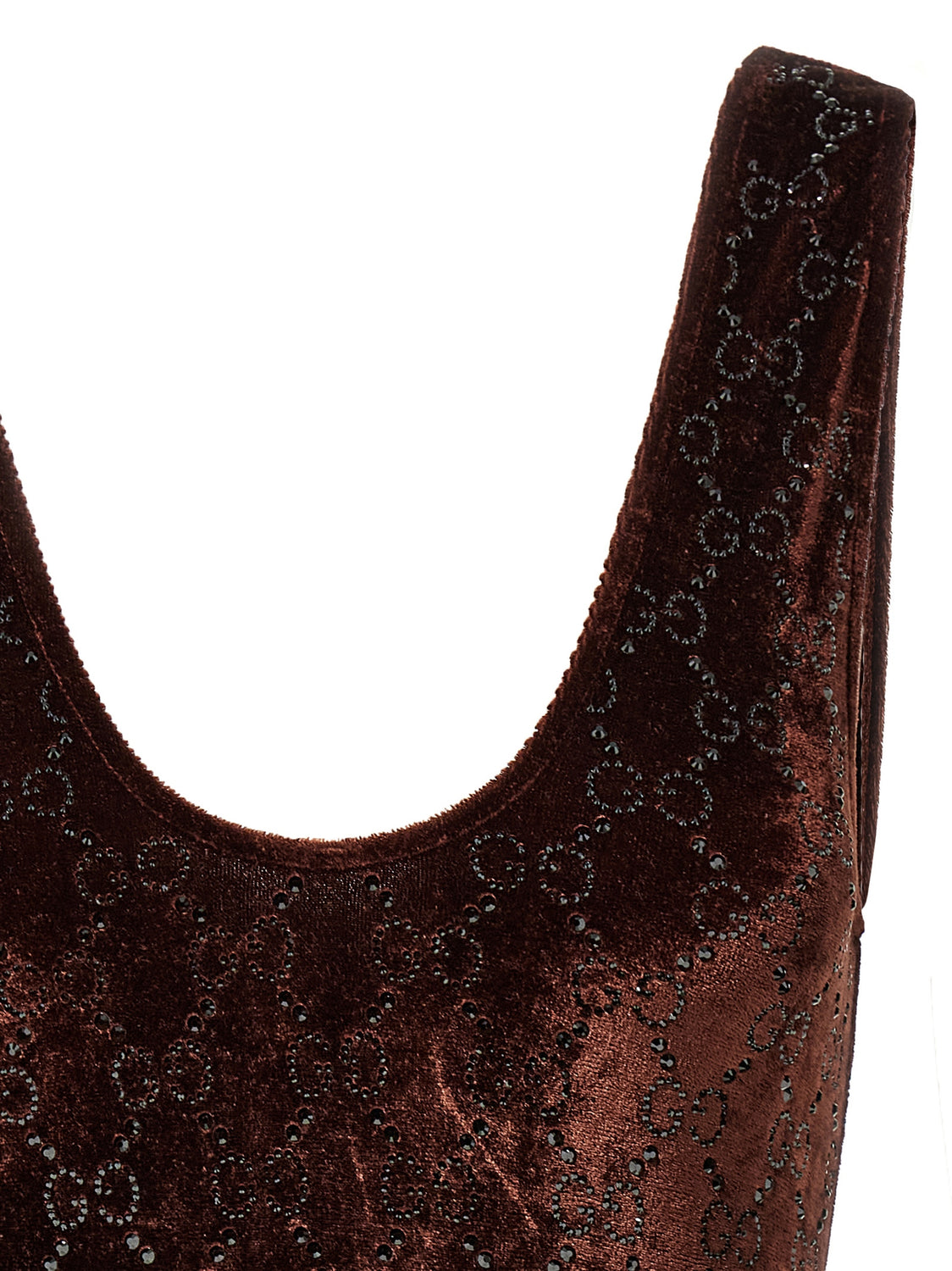 Brown Polyamide Bodysuit