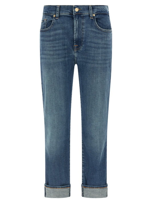 Blue Cotton Relaxed Fit Jeans