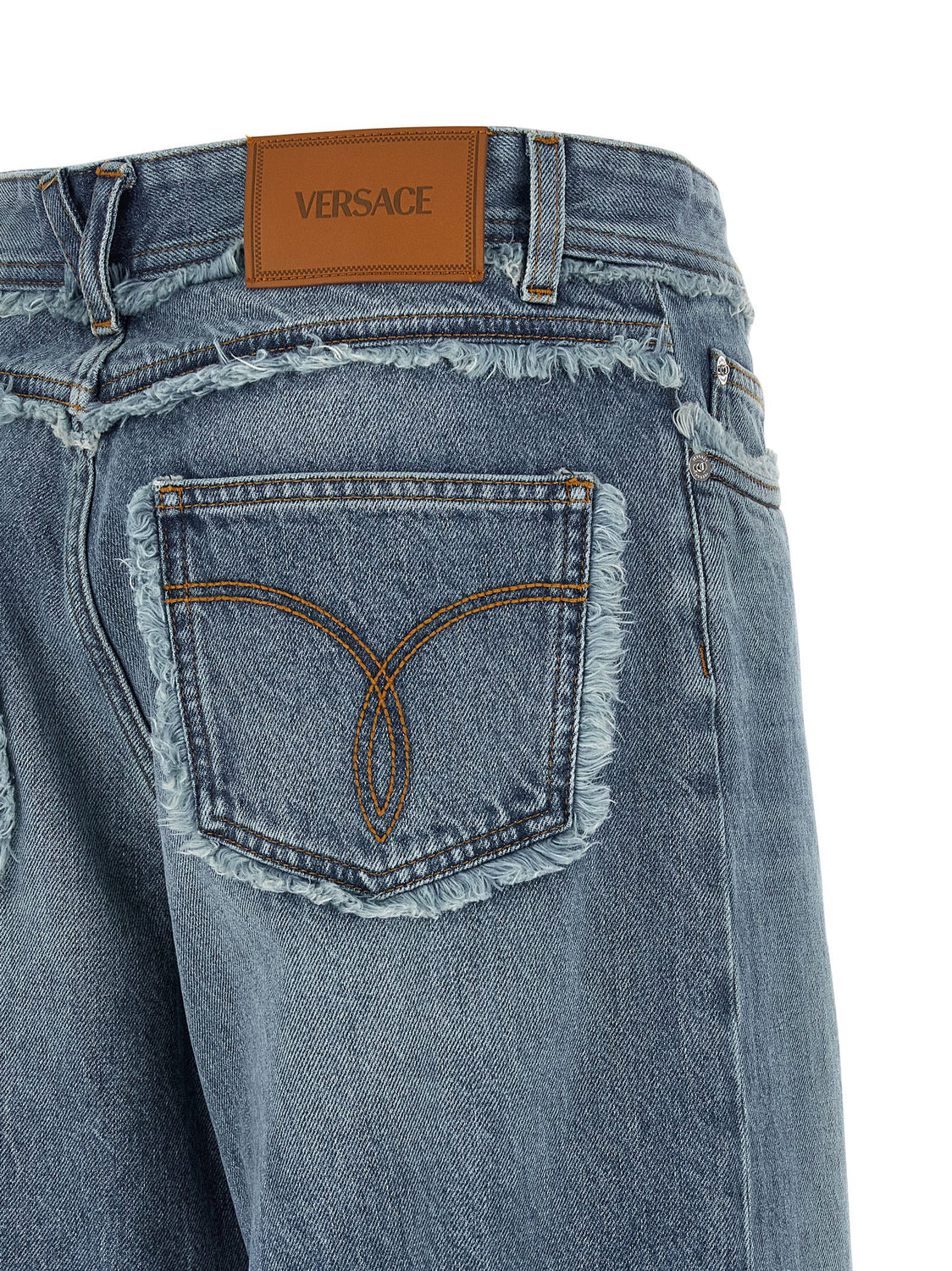 Blue Cotton Boyfriend Jeans