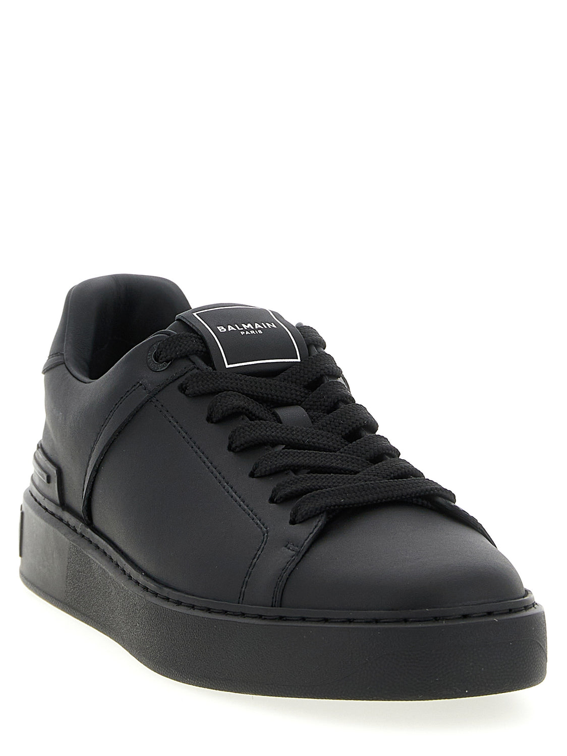 Black Calfskin Low Top Sneakers