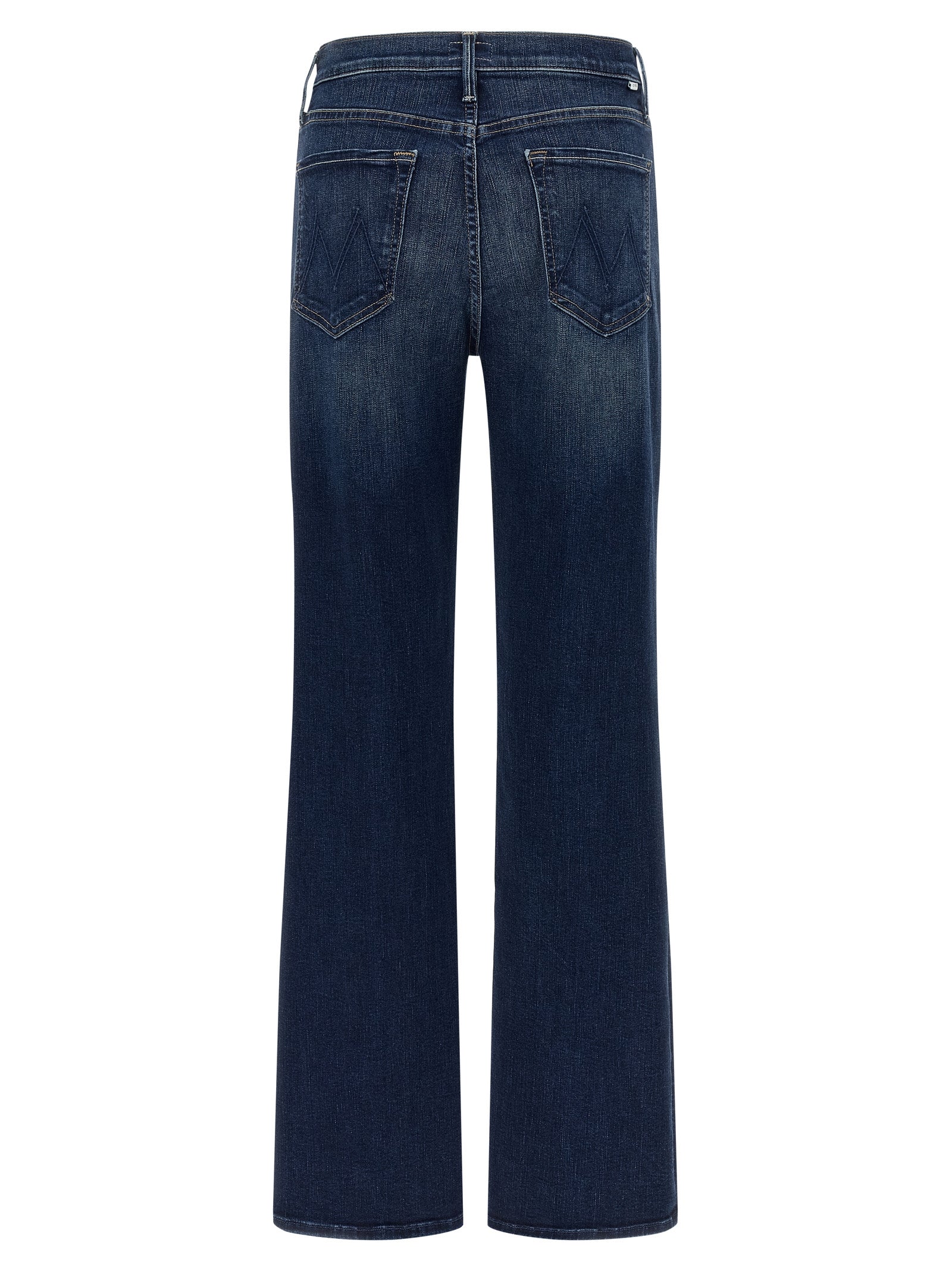 Blue Cotton Straight-Leg Jeans