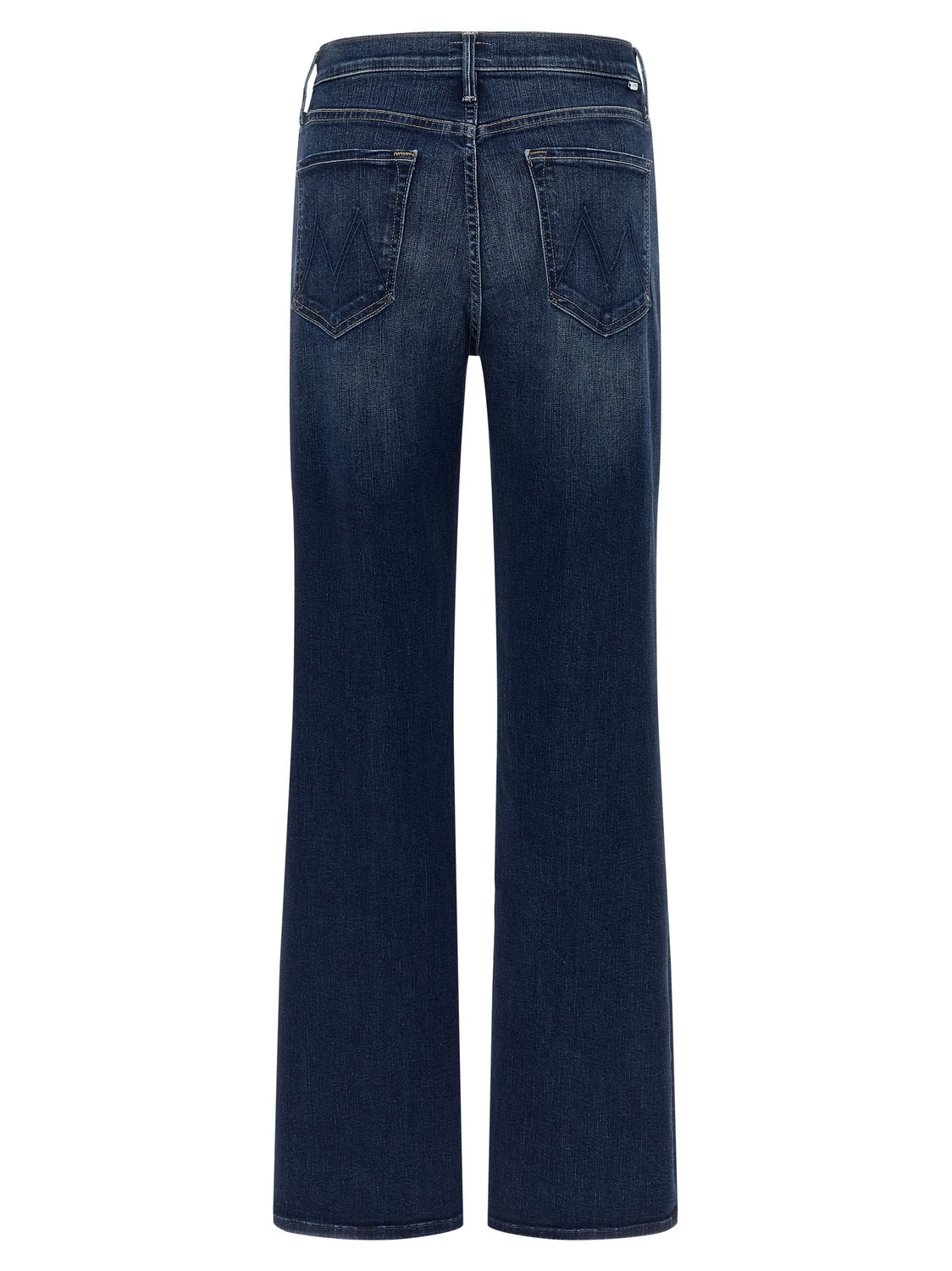Blue Cotton Straight-Leg Jeans