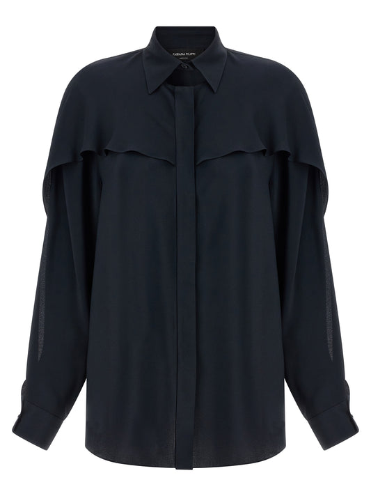 Blue Acetate Blouse
