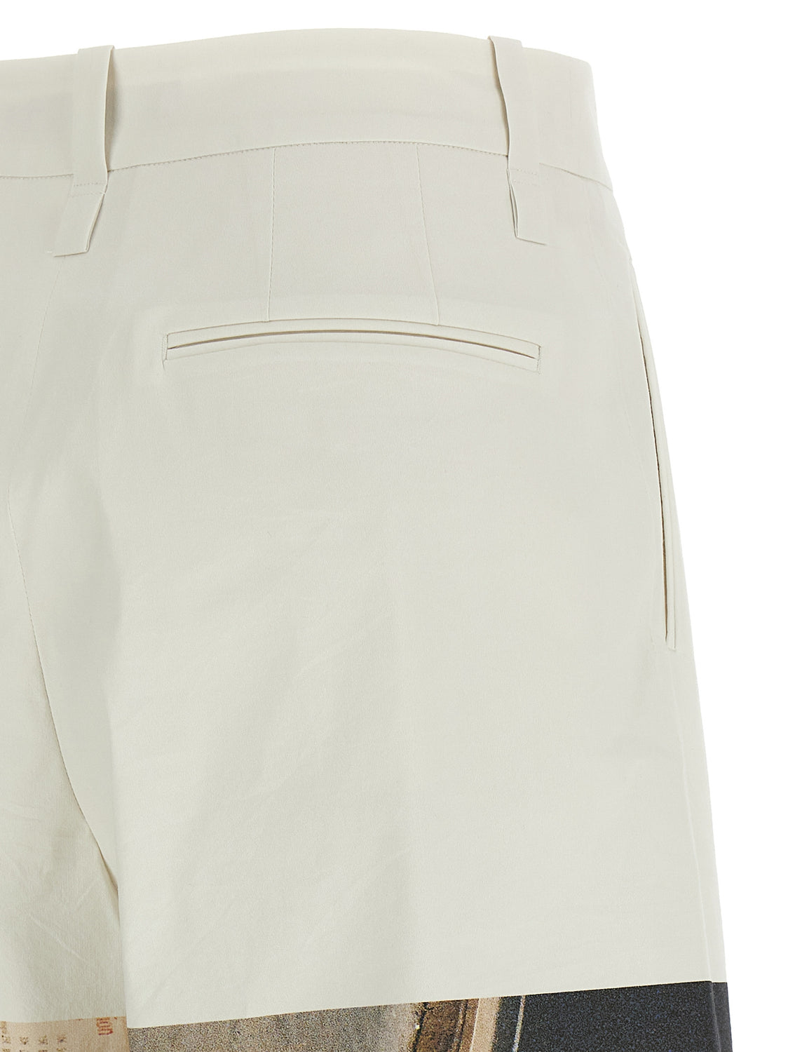 White Polyamide Casual Pants
