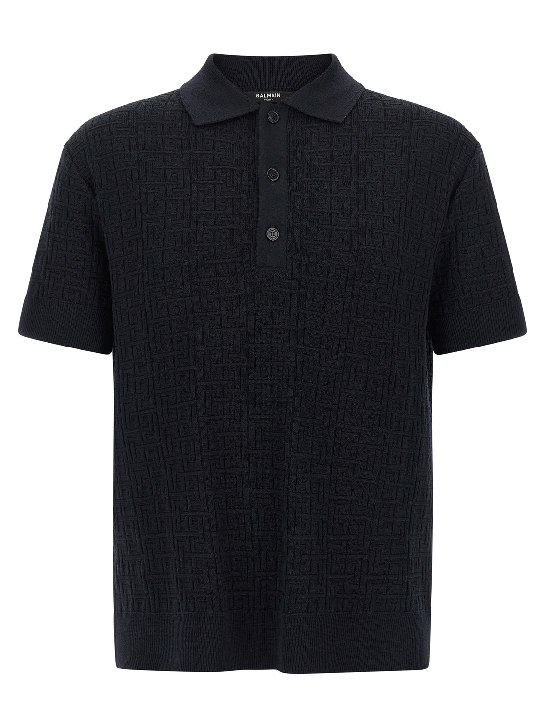 Blue Wool Polo Shirt