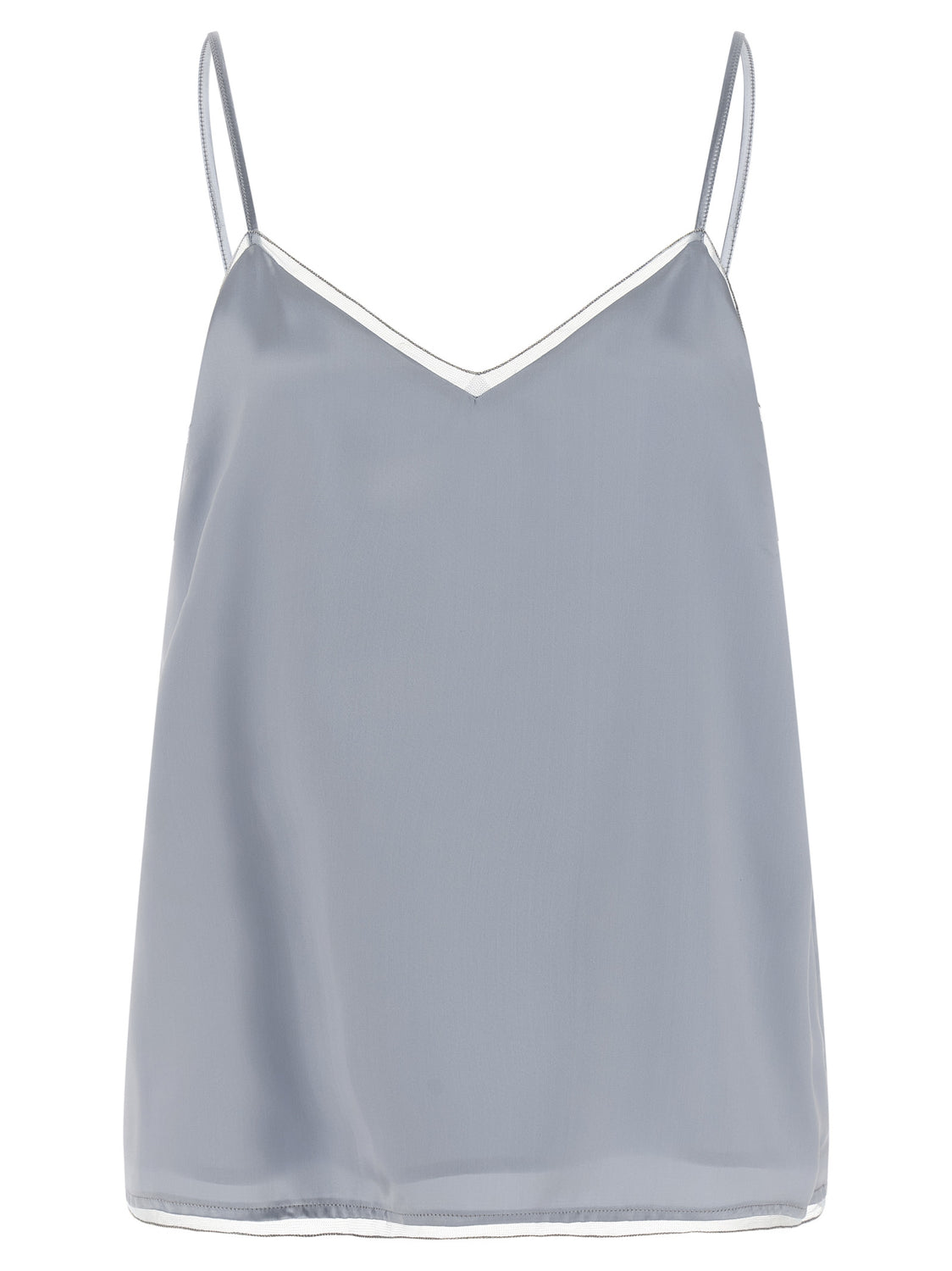 Blue Viscose Tank Tops