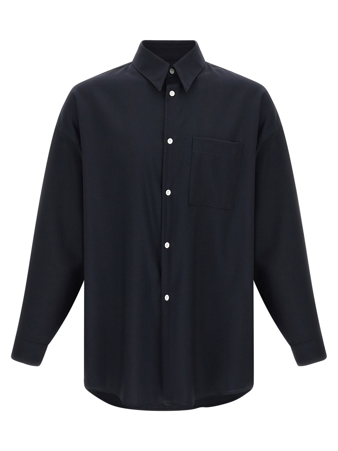 Blue Virgin Wool Blouse