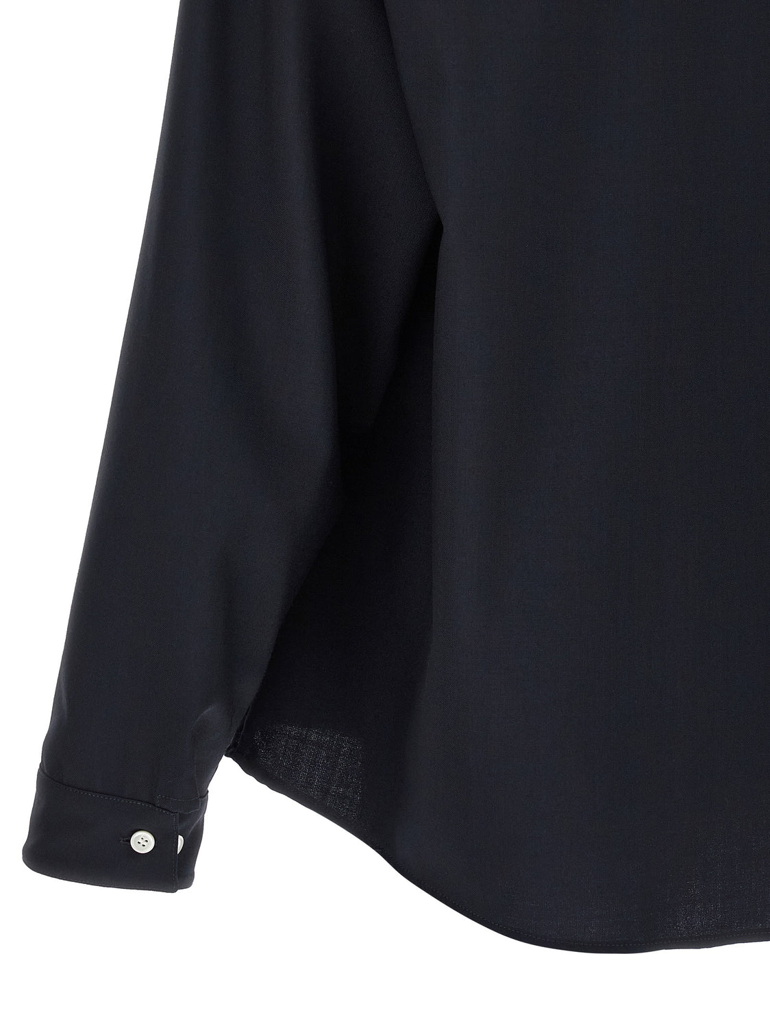 Blue Virgin Wool Blouse