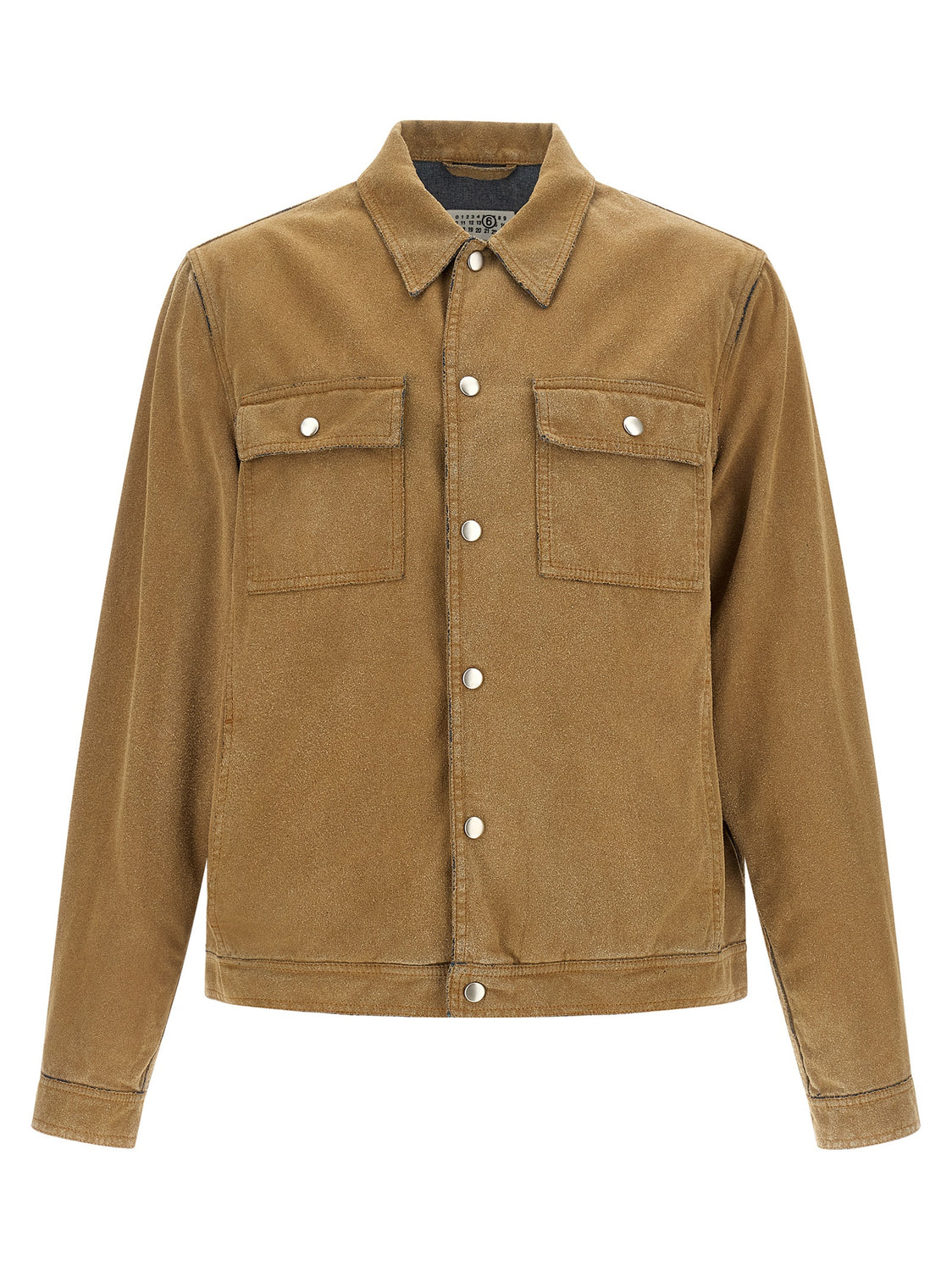 Beige Cotton Denim Jacket