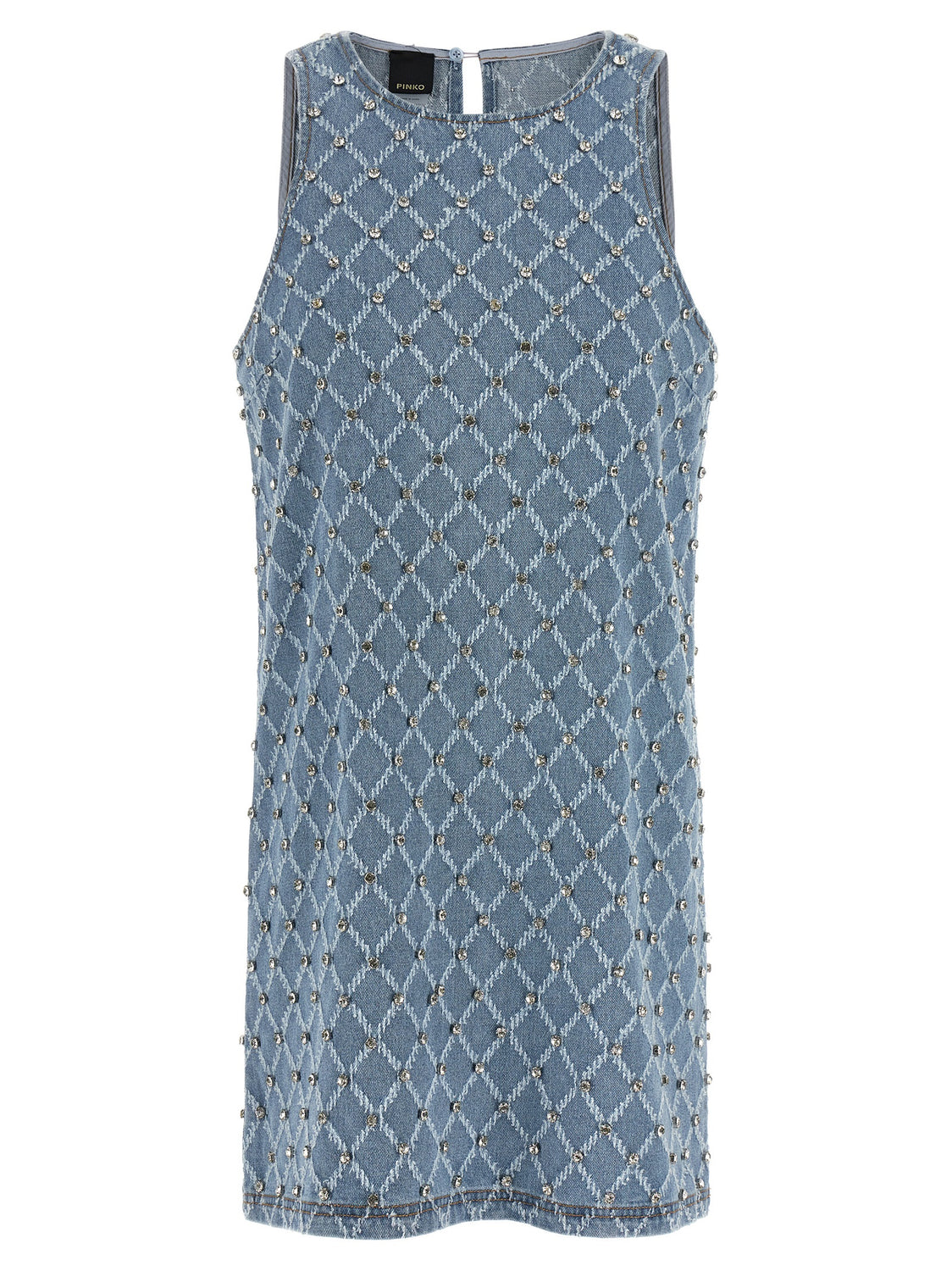 Blue Cotton Short Dress
