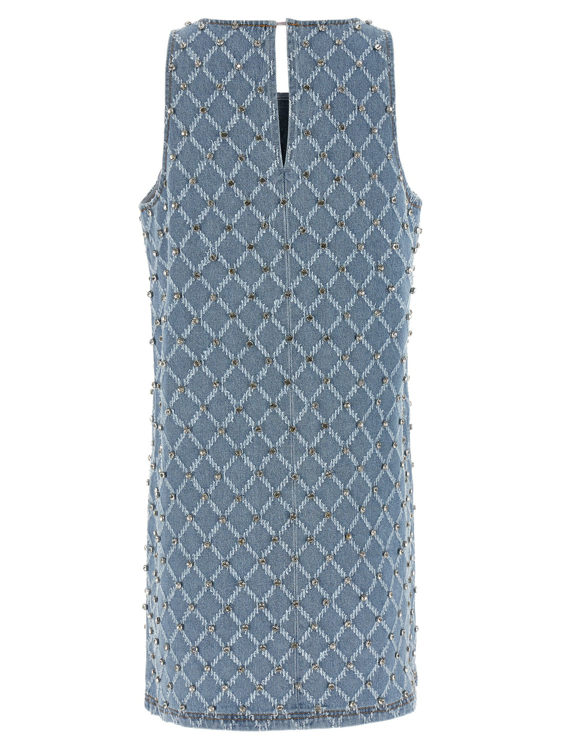 Blue Cotton Short Dress