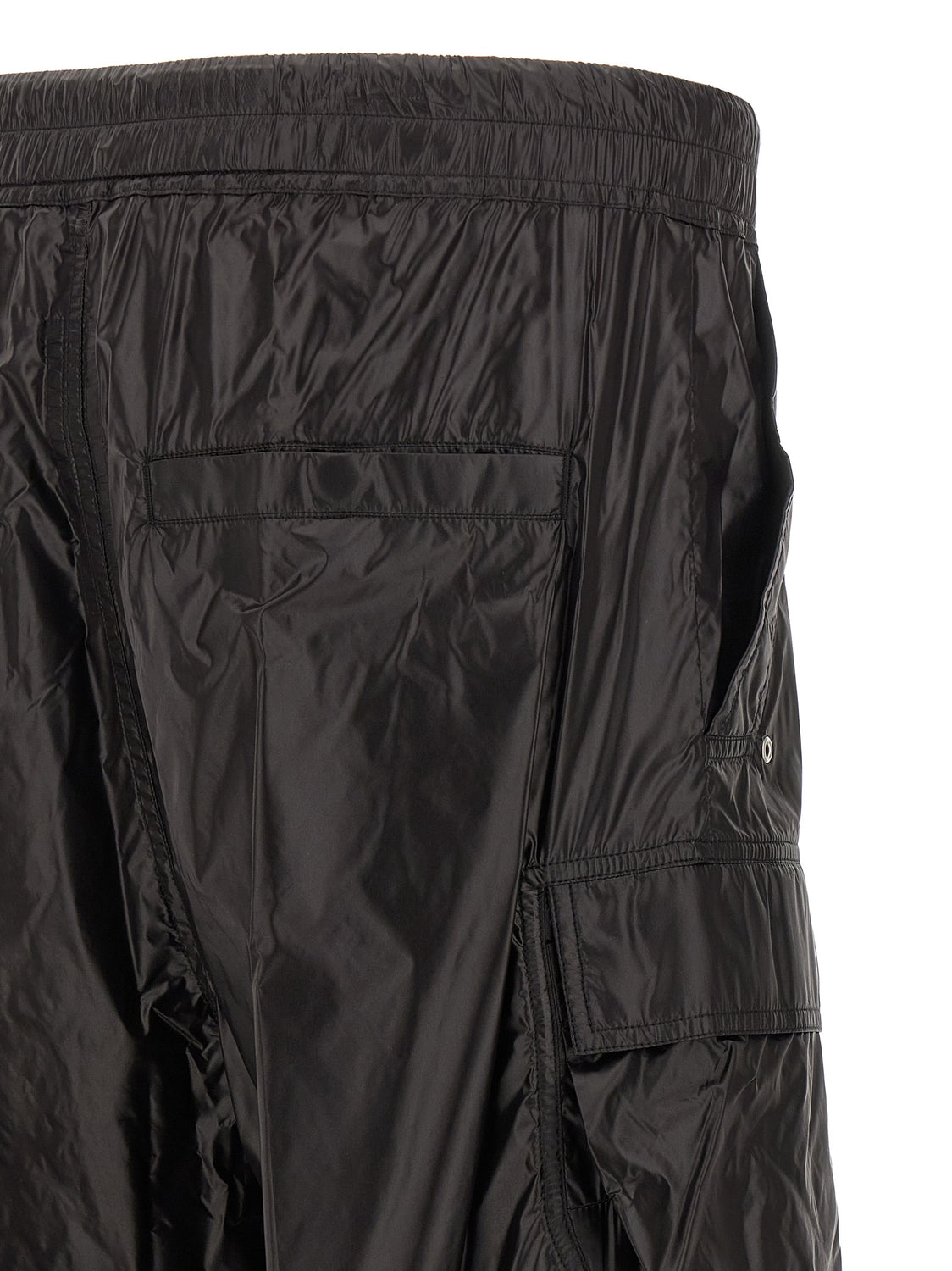 Black Nylon Cargo Pants