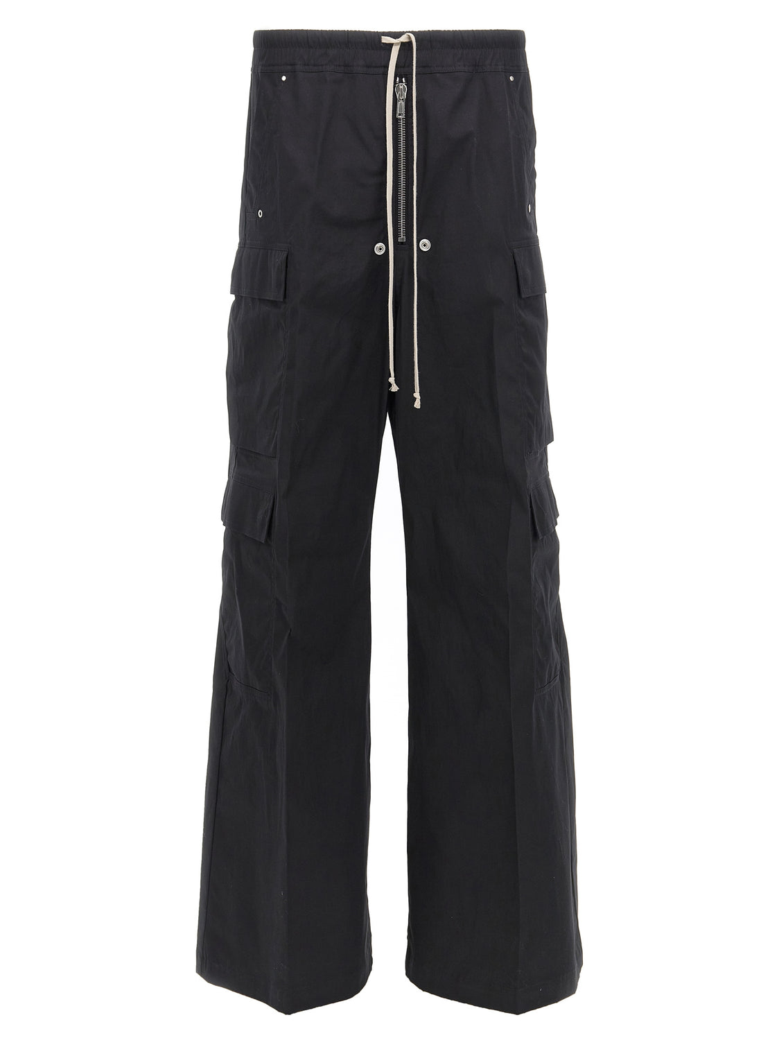 Black Cotton Cargo Pants