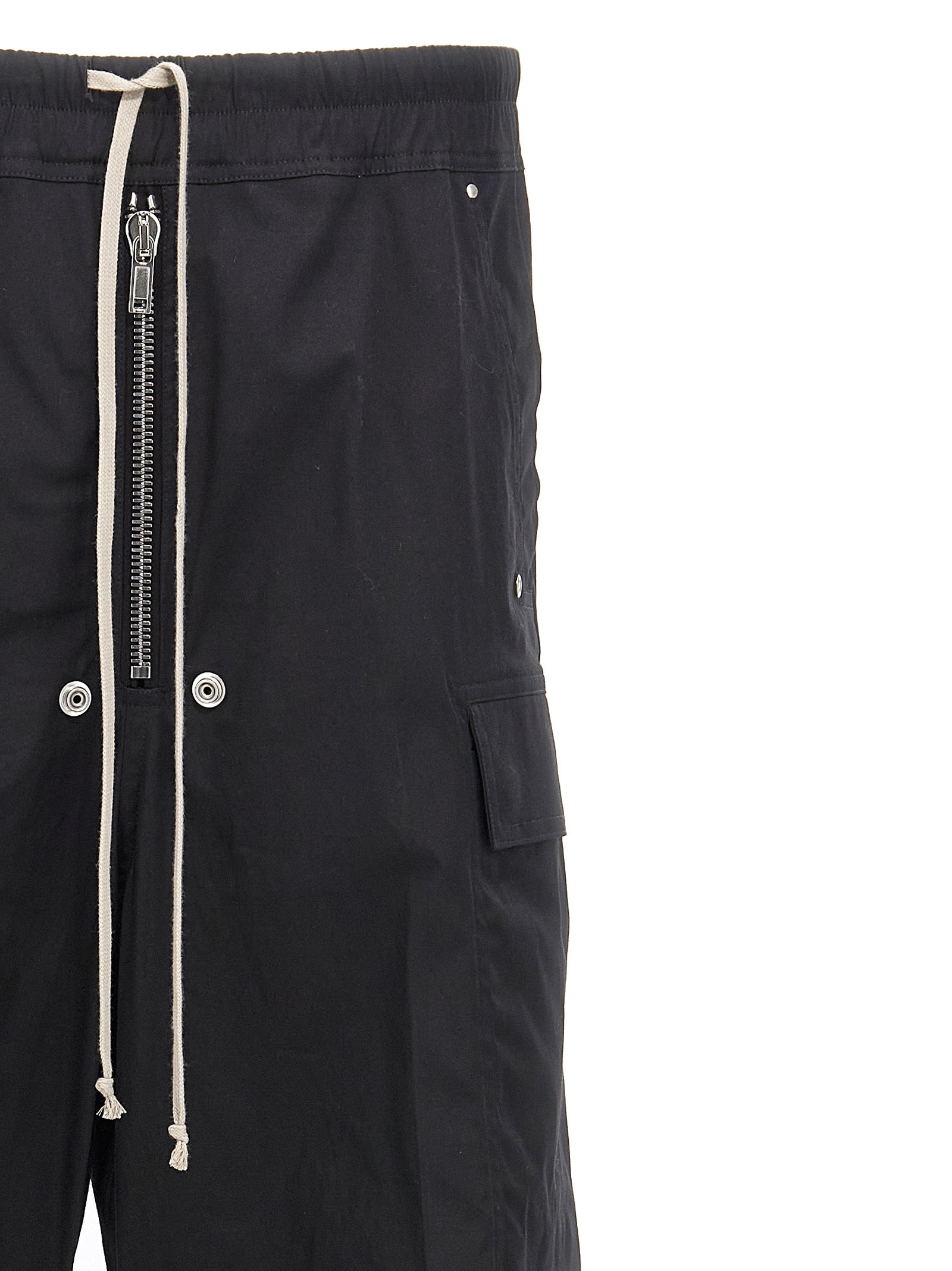 Black Cotton Cargo Pants