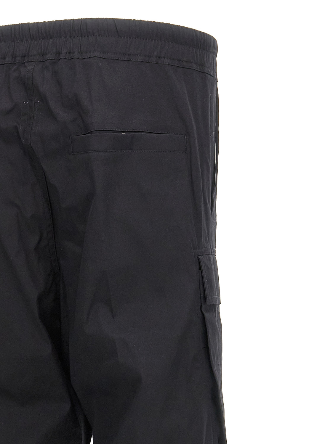 Black Cotton Cargo Pants